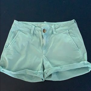 Blue American Eagle Stretchy Shorts Size 6